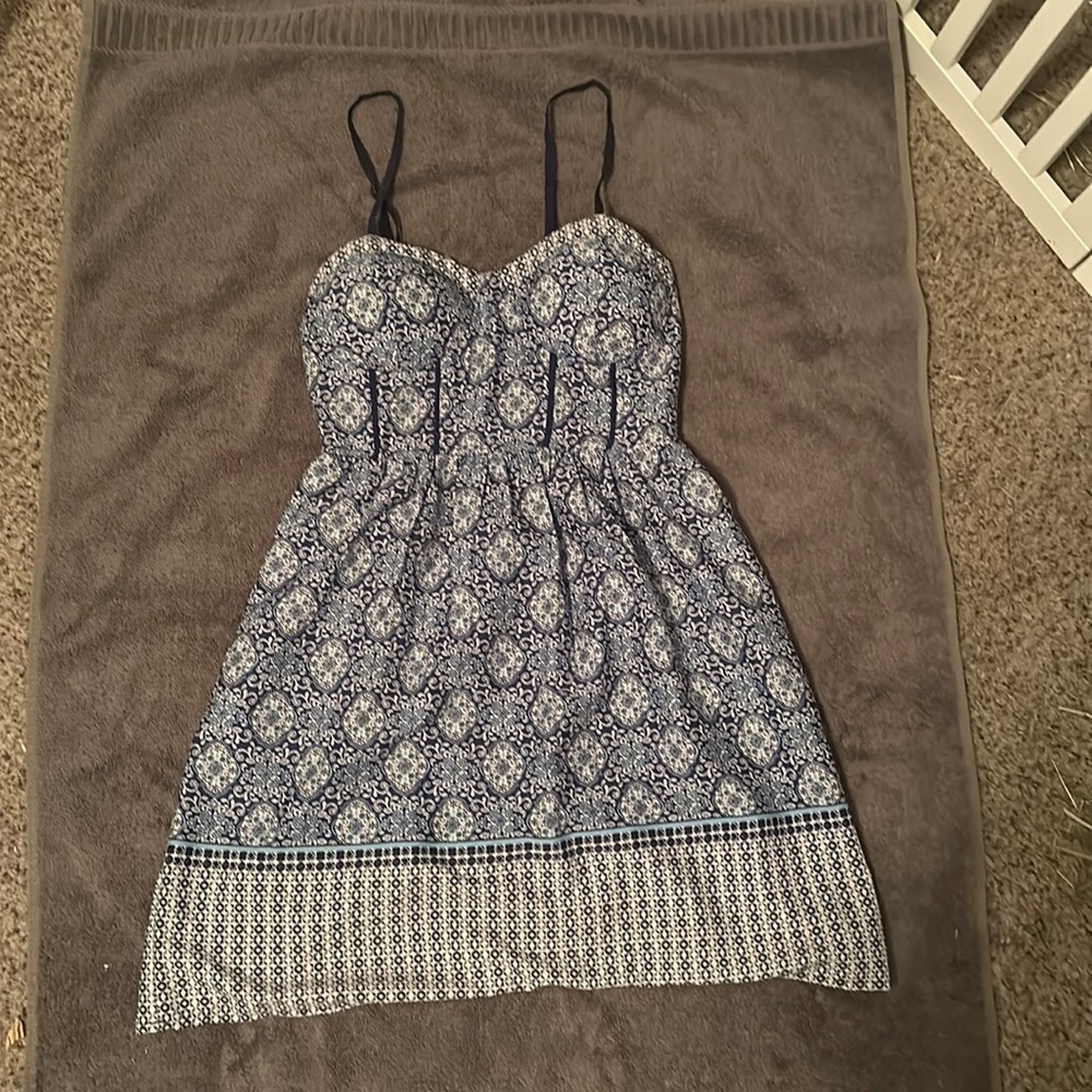 Blue plaid dress in size small. Never worn before with tags by ultra perk.